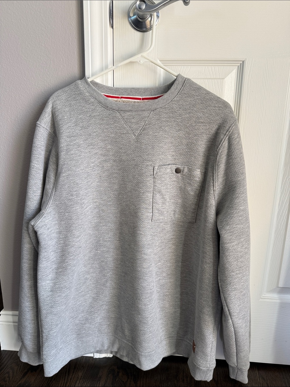 Coleman Light Gray Men's Crewneck Pocket Sweater